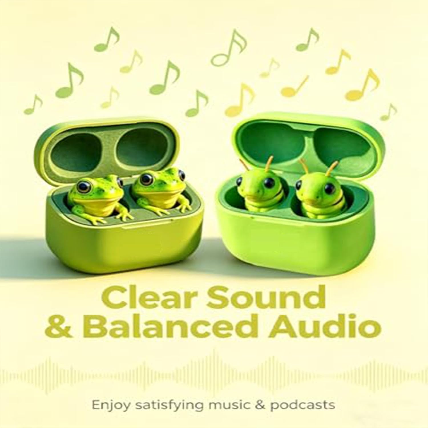 Cross-Border Cute Animal Shaped Bluetooth Earbuds Innovative frog-shaped Bluetooth headphones