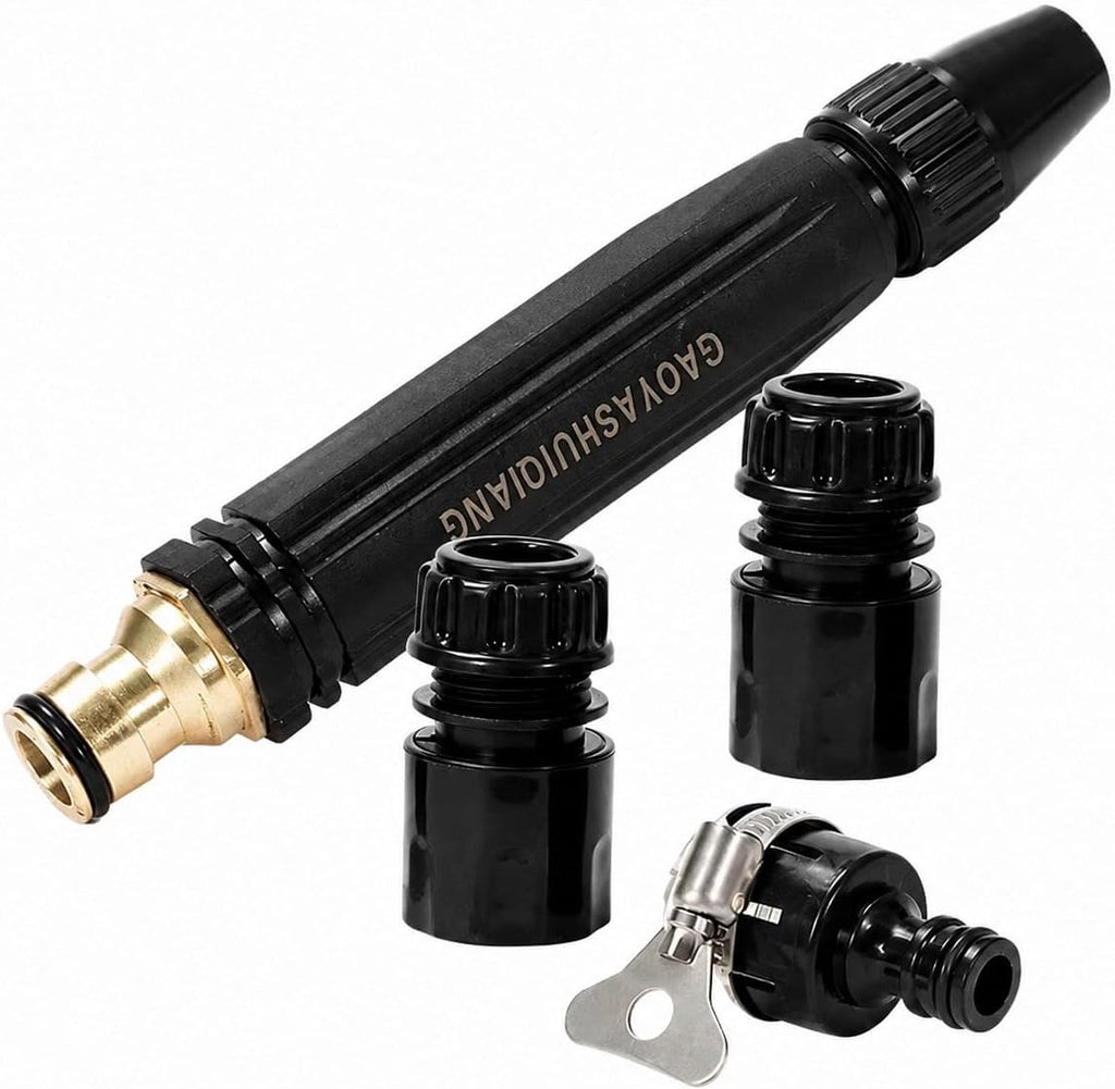 High Pressure Water Gun-5-in-1 Nozzle,Garden Hose Pressure Booster,3000PSI Booster, Heavy Duty for Car Wash, Garden Watering & Outdoor Cleaning