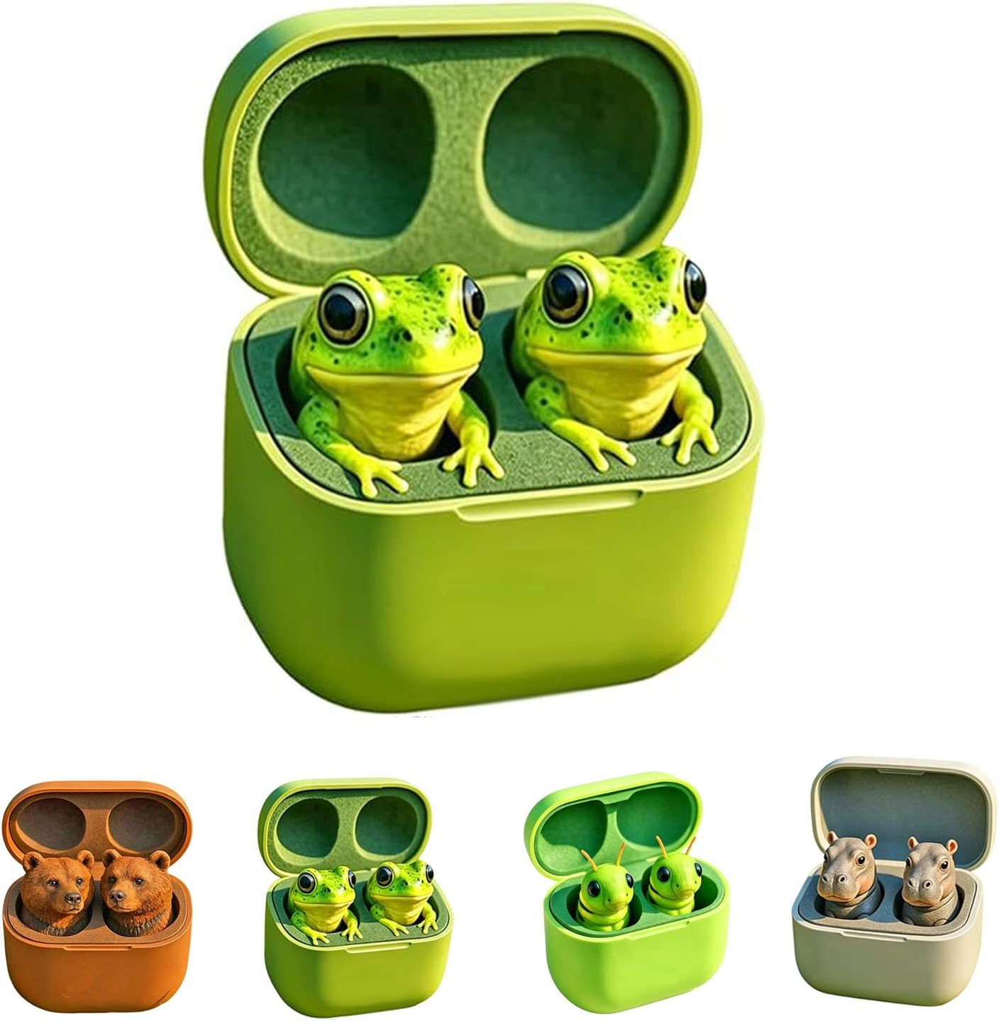 Cross-Border Cute Animal Shaped Bluetooth Earbuds Innovative frog-shaped Bluetooth headphones
