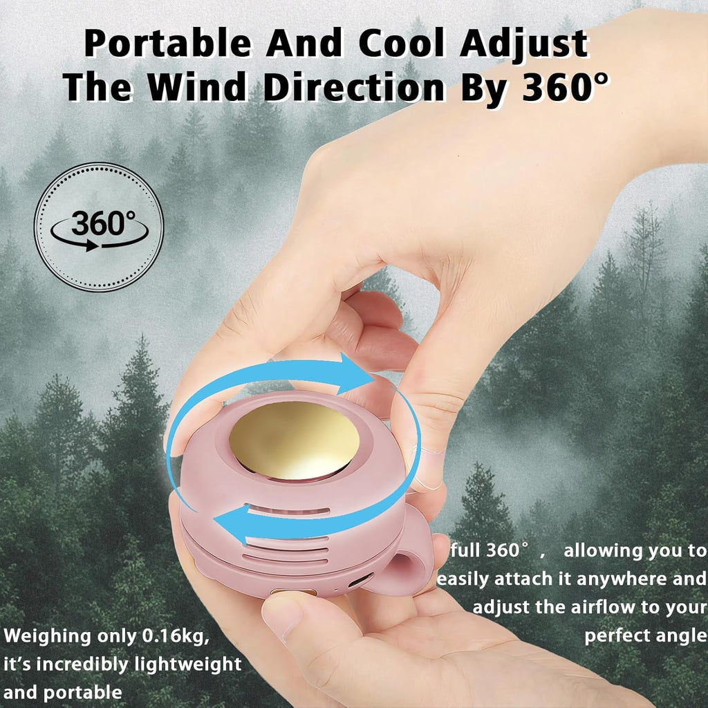 Portable Fan, USB Charging Clip Fan, 3-Speed Silent Mini Fans, 360°Rotating Bladeless Small Fans